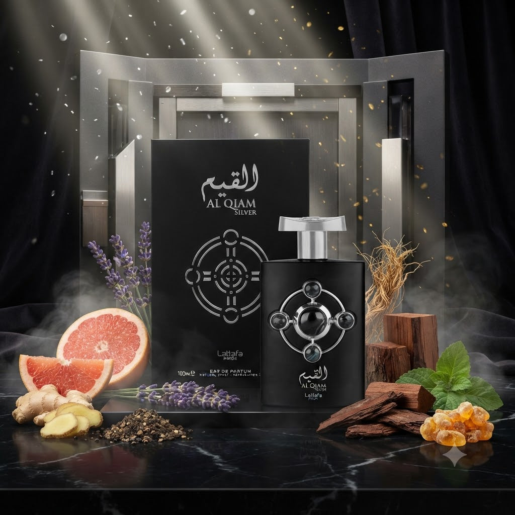 Al Qiam Silver Lattafa Perfumes for women and men