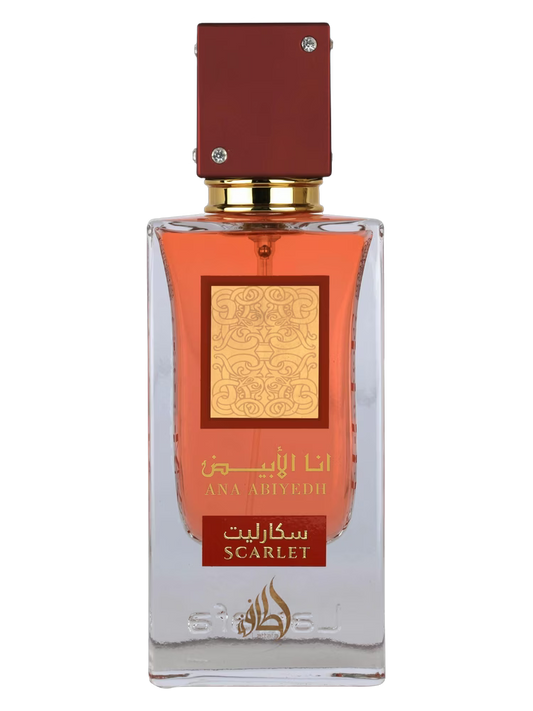 Lattafa Ana Abiyedh Scarlet Eau De Parfum (60ml) – Bold Cherry, Rose & Caramel Gourmand