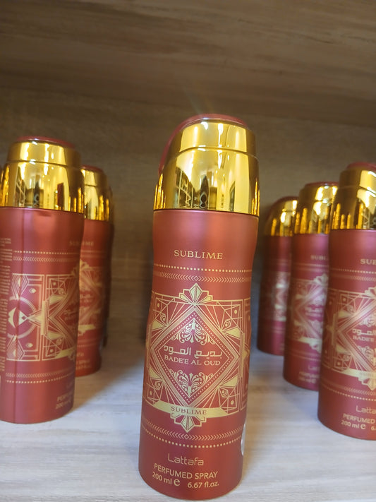 Bade'e Al Oud Sublime Lattafa Spray Deodorant 200ML for women and men
